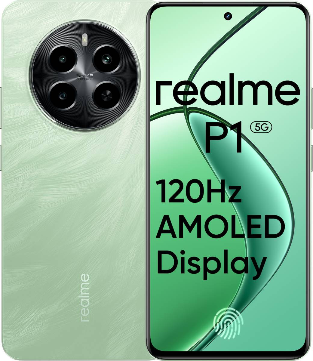 Realme P1 5G (Peacock Green, 128 GB)  (8 GB RAM)