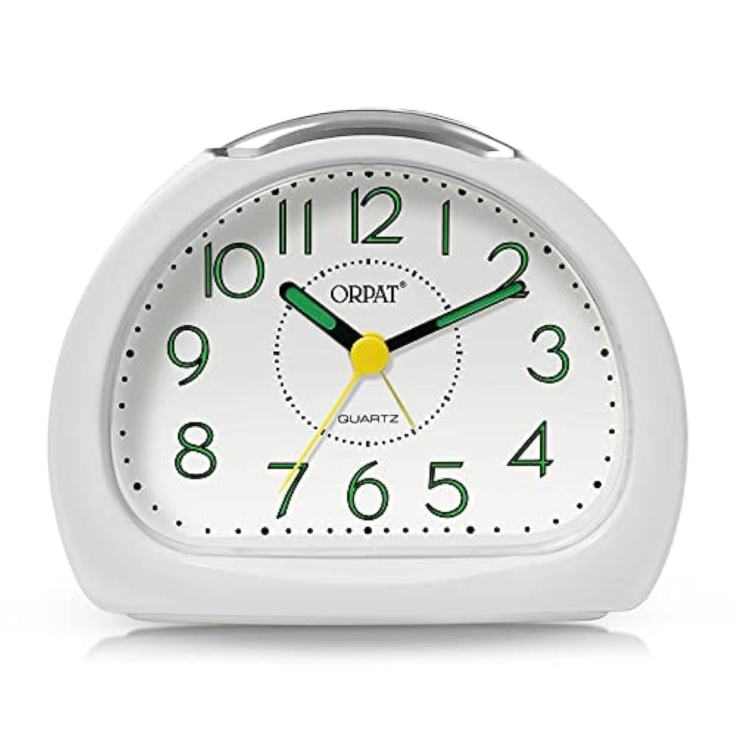 Ajanta Orpat Time Piece Beep Alarm Clock (Small_140X114X74 Mm, White,Plastic