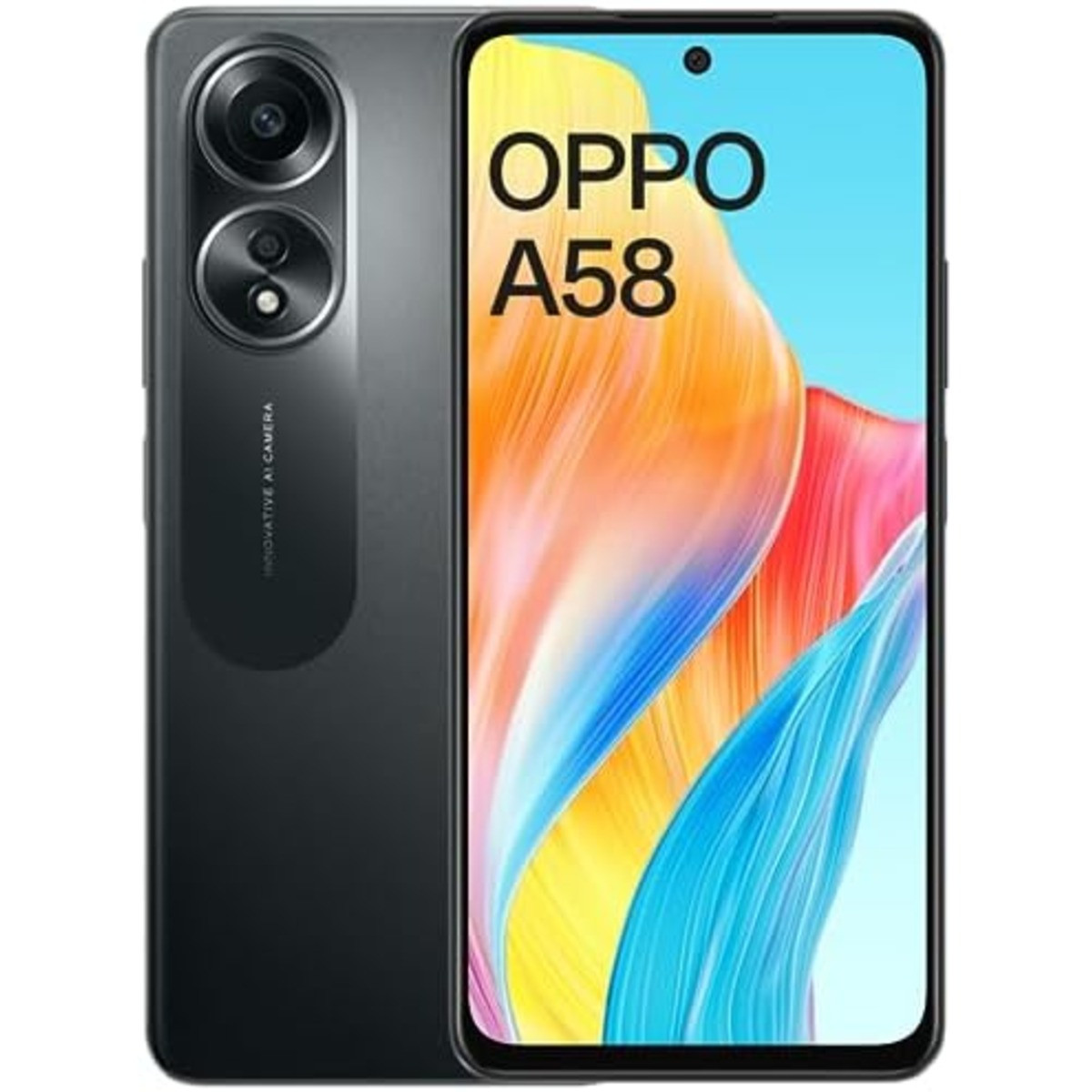 OPPO A58 (GLOWING BLACK, 128 GB)