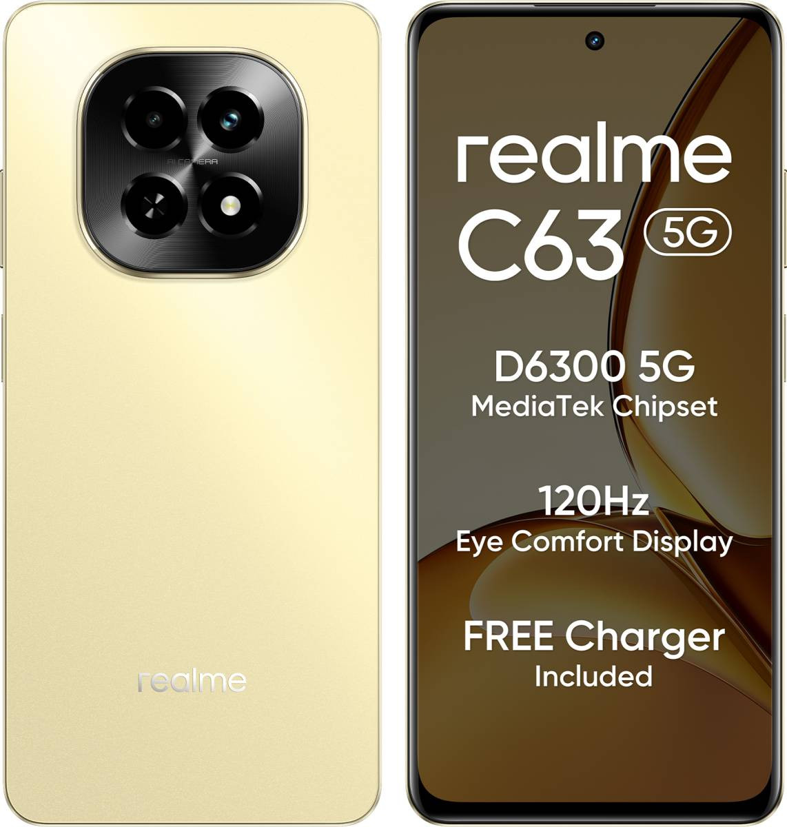 realme C63 5G (Starry Gold, 128 GB)  (4 GB RAM)