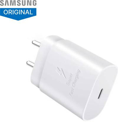 SAMSUNG Original 25W, Type C Power Adaptor compatible for all Samsung Devices (Super Fast Charge 3.0)  (White)