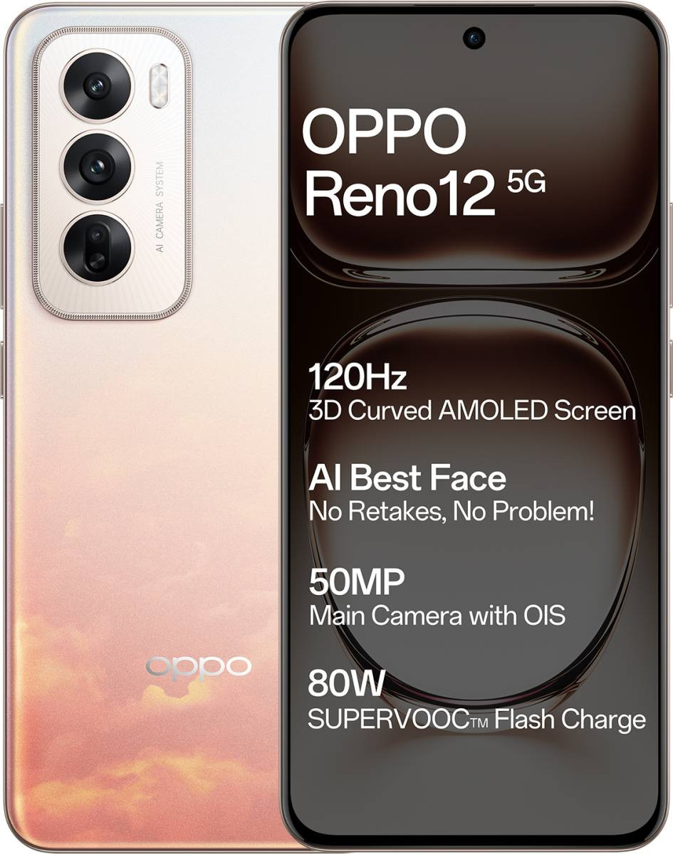 OPPO Reno 12 5G (Sunset Peach, 256 GB)  (8 GB RAM)